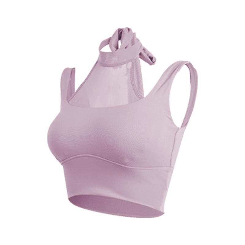 

Женские брюки для йоги с высокой талией и сетчатый топ-халтер с вкладышами для груди - Фитнес-одежда с эффектом подтяжки ягодиц Large