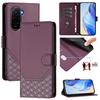 For Xiaomi Poco M7 Plus 5G/M7 4G (169mm) Case Imprinted Honeycomb RFID Blocking Leather Phone Cover with Strap