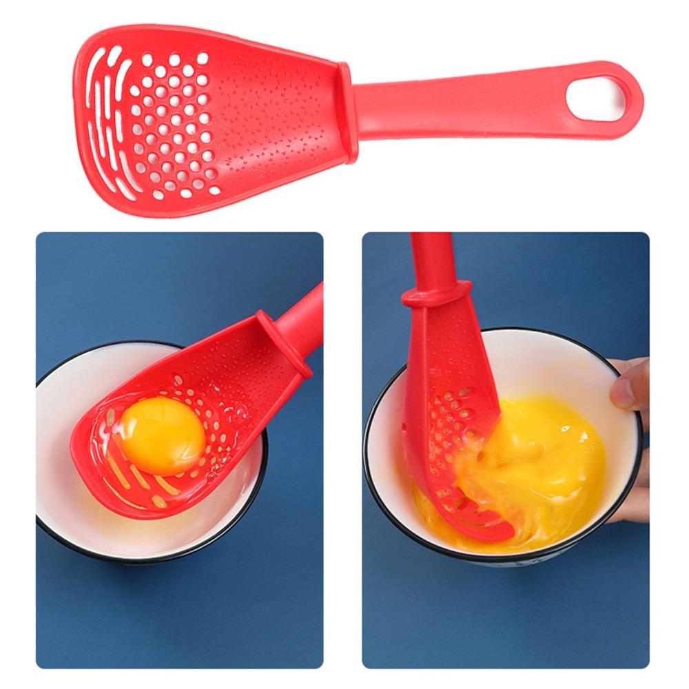 2Pcs Heat Insulated Handle Filter Spoon Uniform Filter Holes Draining Skimmer Sieve Spoon  Filtering