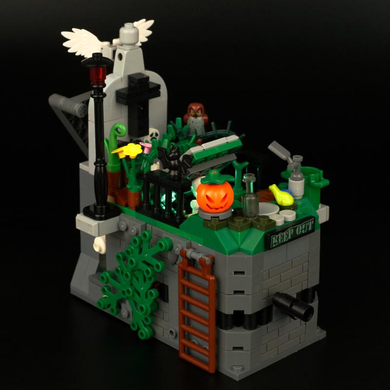 MOC Giocattoli in Mattoncini Set di Costruzione Testa di Zucca di Halloween Fai da Te Figure di Soldato Scheletro Regalo Bambini Natale Halloween