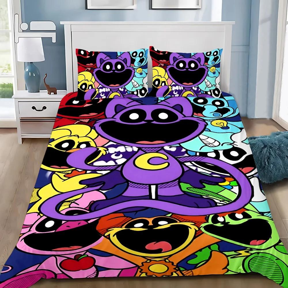 Duvet Cover Cartoon Smiling Critters Pillowcase Bedding Set Adult Boys Girl Bedroom Decoration Children Gift Single Double Size