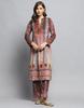 MONTE CARLO Womens Self Design Multi Color Round Neck Full Sleeve Kurti Set+Bag