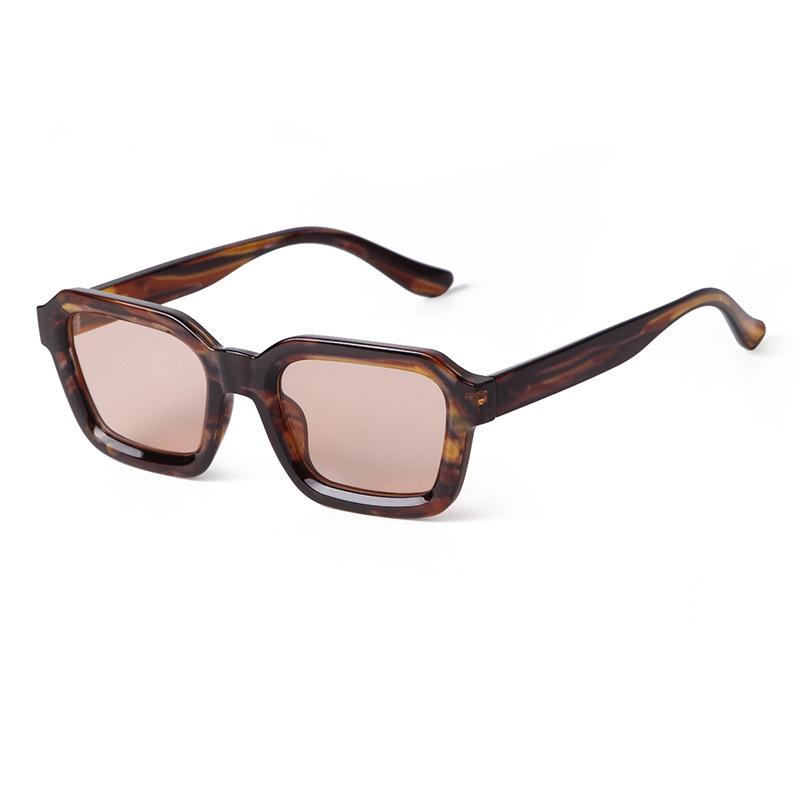 Classic Retro Tortoiseshell Square Sunglasses Women Men Brand Designer Fashion Thick Frame Gradient Blue Sunglasses
