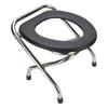 Faltbarer Toilettenstuhl Tragbarer Toilettenstuhl Edelstahl Ergonomischer Toilettenstuhl für Erwachsene
