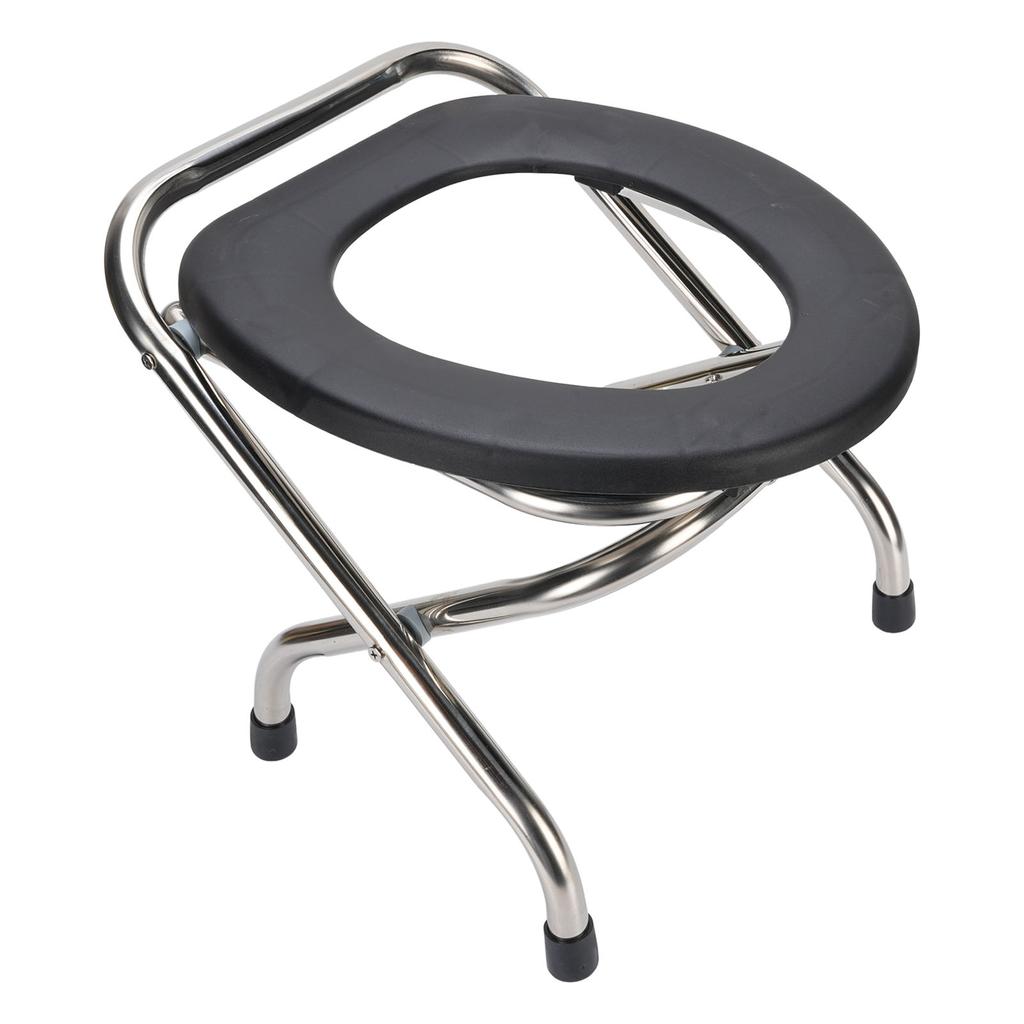 Faltbarer Toilettenstuhl Tragbarer Toilettenstuhl Edelstahl Ergonomischer Toilettenstuhl für Erwachsene