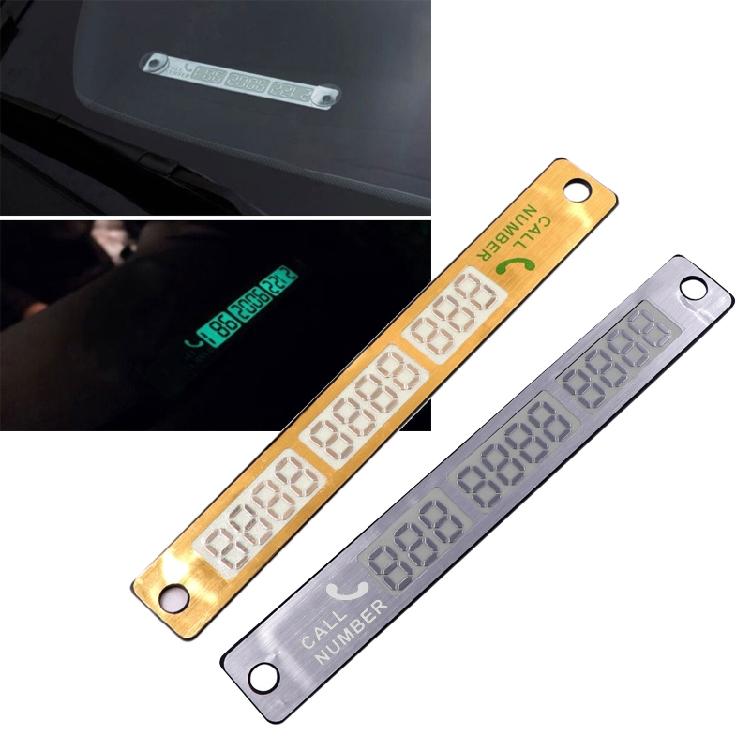 Luminous SUV Temporary Parking Card Hide Phone Number Plate Car Ornament Decor