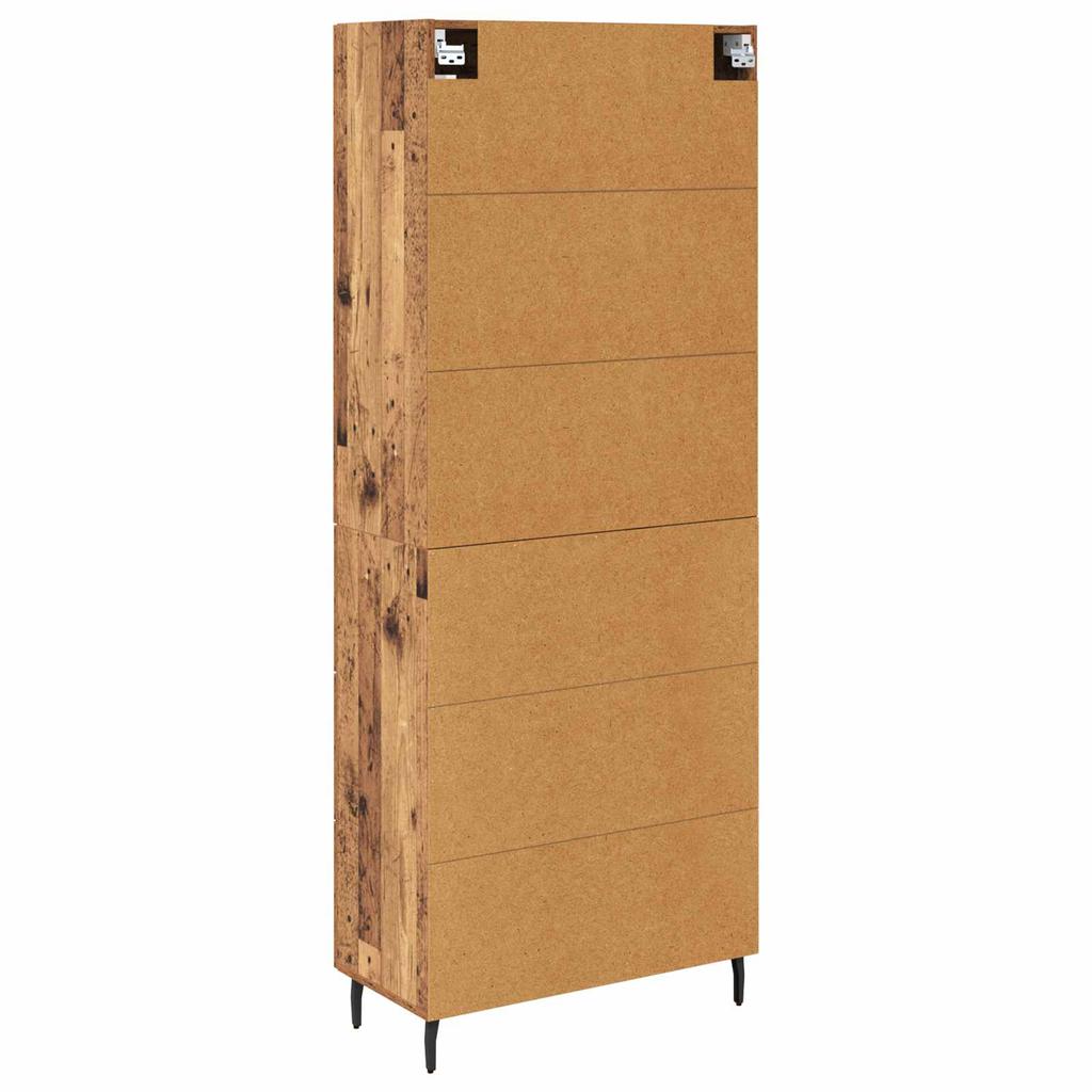 Highboard with Drawers 2 pcs Reclaimed Wood Effect Particleboard