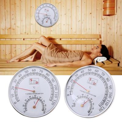Sauna Termometresi Metal Kasa Buhar Sauna Odası Termometresi Higrometre Banyo Ve Sauna İç Mekan Dış Mekan Kullanılmış