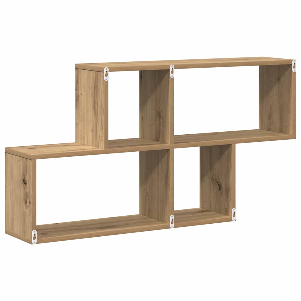 Wall Mounted Shelf with Shelf Brown Wood Based Material