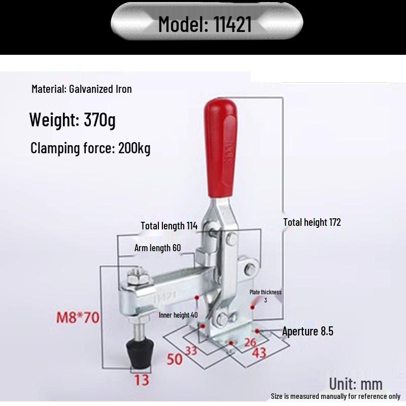 XB-101-A Adjustable 304 Stainless Steel Quick Latch Clamp for Workpiece Fixing