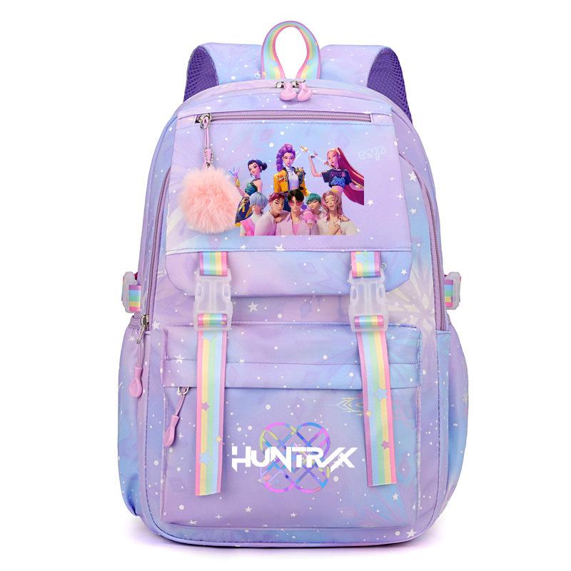 Cartoon Printed Backpack Student Girl Backpack Lightweight Backpack