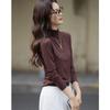 dme Warm Ginger Fleece Autumn New Slim Fit Thin Half Turtleneck Long Sleeve Women's Base Shirt