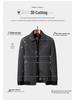 2025 Autumn/Winter Mid-Aged Men's Thick Fleece-Lined Jacket - Loose Fit