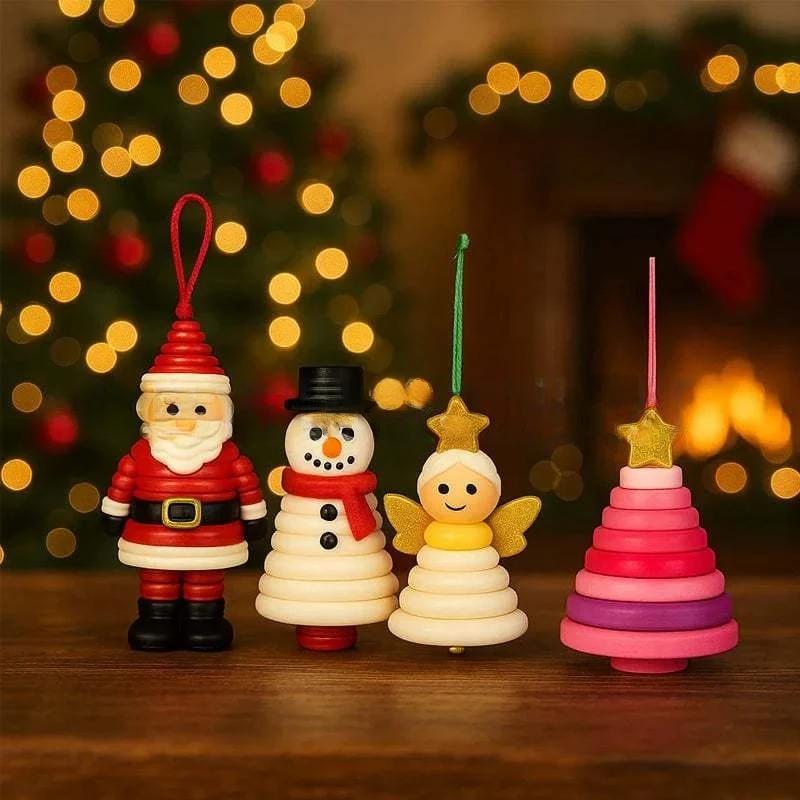 Make Your Own Button Christmas Tree Kit Xmas Crafts Ornament DIY Colorful Button Snowman Hanging Ornament Decorations Supplies