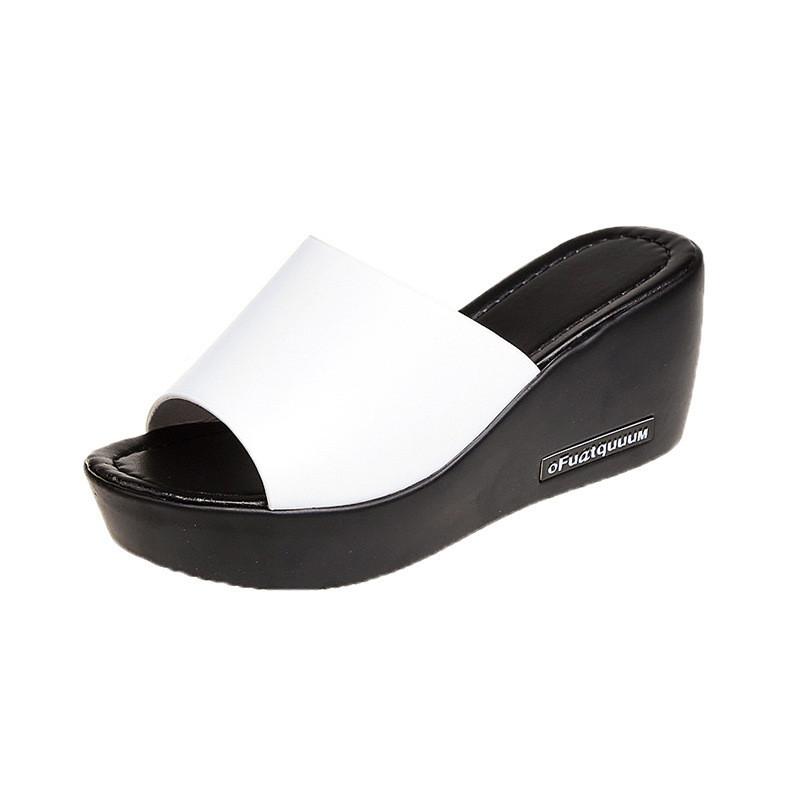 Women Summer Platform Slides With Nonslip Sole For Casual Wear