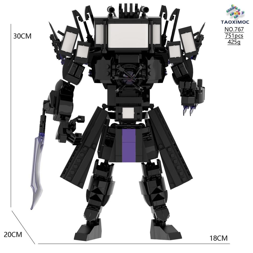 Exclusive Monitor Man Toilet Toy Building Blocks MOC Game Figurine