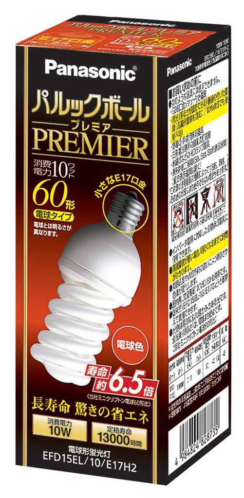 Panasonic Palook Ball Premier D15 Type Light Bulb 60 Type Type Base Diameter 17mm Light Bulb Color EFD15EL10E17H2