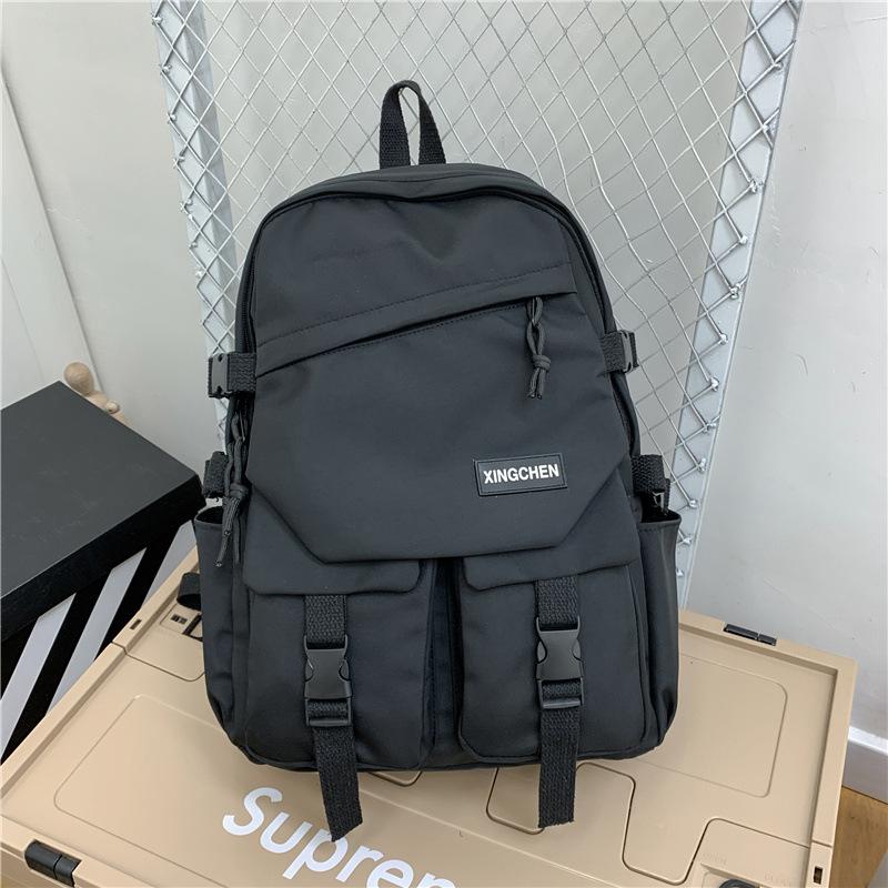 School bag male Korean version college student high school student large capacity junior high school student trend backpack female ins computer bag