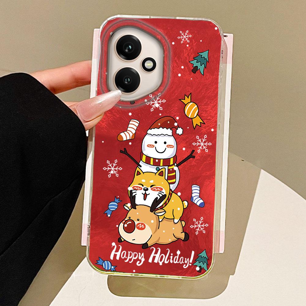 

Christmas Santa Claus Phone Case for Honor 400 200 90 Smart Pro Magic7 6 5 70 Lite X9a X9c X9b X8b X8a X8c X7c X7b X6c X6 Cover Honor 400 білий