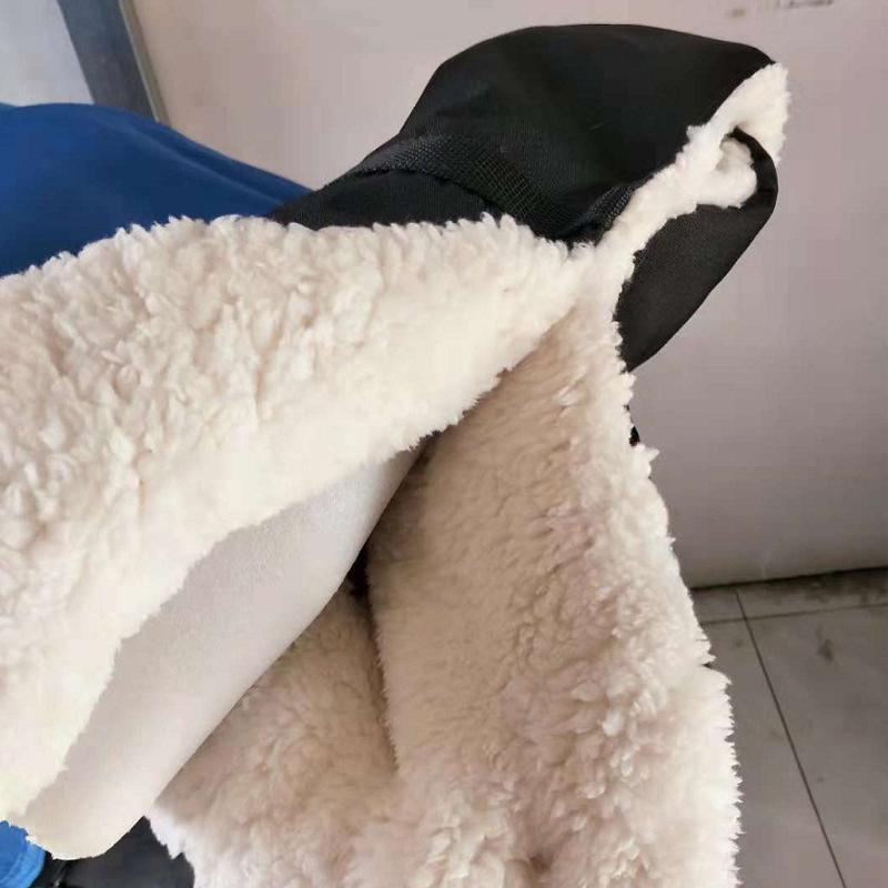 Winter Outdoors Baby Stroller Warm Gloves Thickened Plush Warm Gloves General Stroller Handle Windproof Gloves