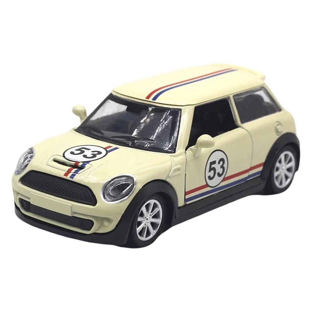 1/32 Scale Alloy Model Mini Painting 53 Racing Classic Model Pocket Toy Pull-Back Door Car Model Children's Toy
