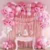 Pink Bow Series Balloon Chain Garland Balloon Chain Set Girl Birthday Decoration