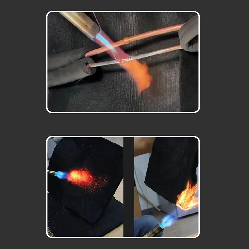 300*200Mm High Temp Durable Graphite Felt Black Welding Protective Blanket Torch Shield Pack Carbon Fiber Protective Sheet