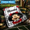 Custom Name Mafalda's Portrait Blanket Lightweight Ideal Bedding Blanket Perfect for Travel, Camping, Living Rooms, Sofas, Christmas Gift