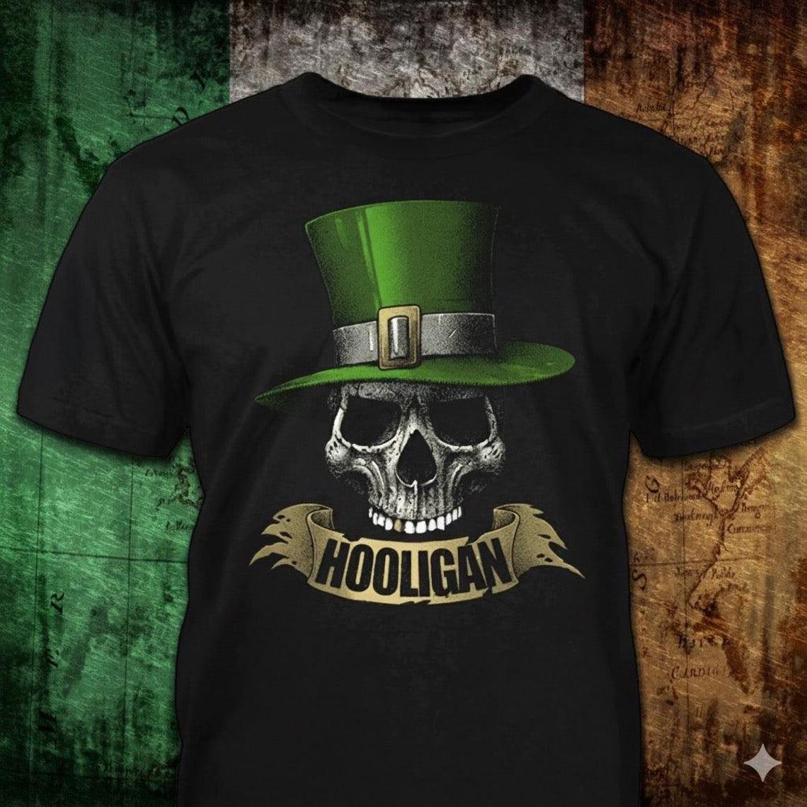 St Patricks Day Irish Skull Leprechaun Graphic T Shirt Tee S разноцветный