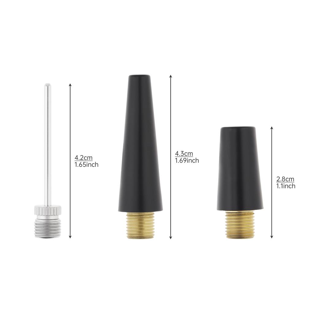 3 pcs Portable Multi-Purpose Inflation Nozzle Kit for Bike Ball Sports Air Pump Accessories