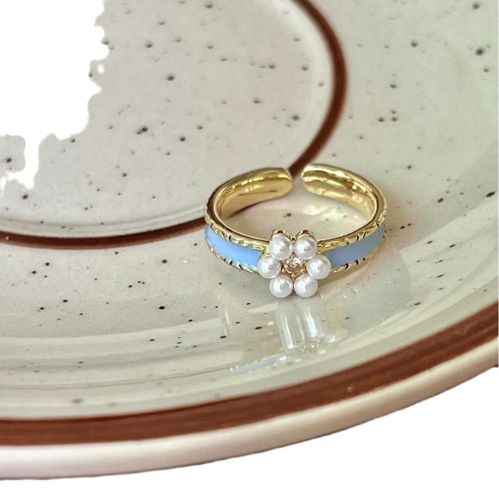 French Retro Blue Butterfly Ring Design Sense Temperament Personality Simple Cold Sense Versatile Ring