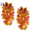 Harvest Festival Decor Artificial Maple Leaf Vines, Realistic Flexible Autumn Garland, Fall Hanging Vine for Fireplace Decoration Seasonal Rattan Home