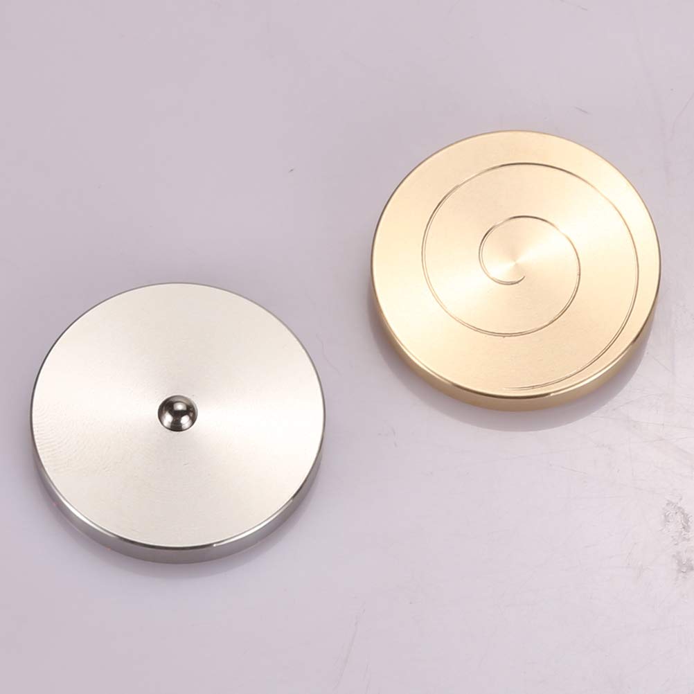 Desktop Gyro Flowing Spiral Stainless Titanium Precision Metal Smooth Perfect Metal Decompression Desktop Gyroscope Toy Toy, Coin, Brass, Steel,