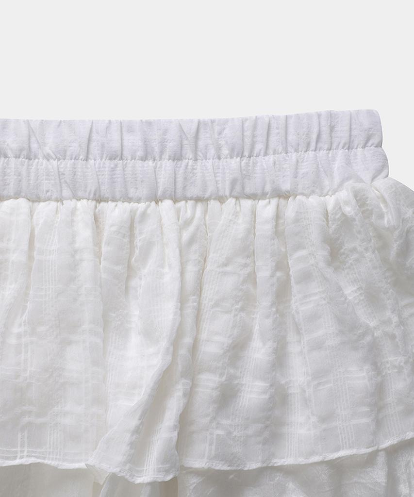 Lupeon Frill Cancan Skirt / Frill Cancan Skirt [White]