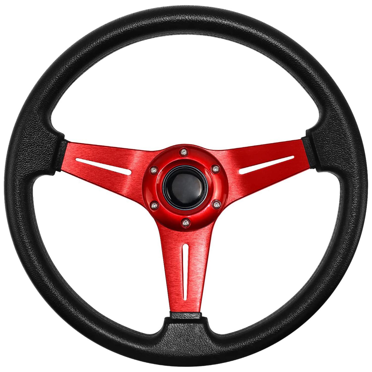 Подходит для рулевого колеса General Motors, модифицированное рулевое колесо, 14-дюймовое рулевое колесо из ПУ-кожи, гоночное рулевое колесо