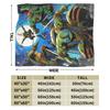 Soft Blankets Camping TMNT Game  Throw Blanket  Flannel Bedspread For Couch Chair Sofa Bed Street Trend Sofa Bed Cover
