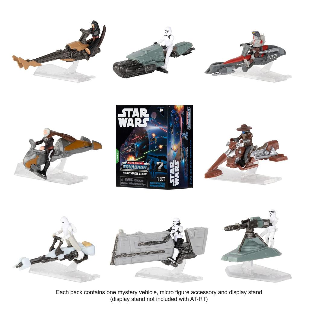 Star Wars Micro Galaxy Squadrons Anakin Jedi Interceptor Mystery Bundle Light Armor Class and Scout Class Vehicles with Accessories Skywalker's -