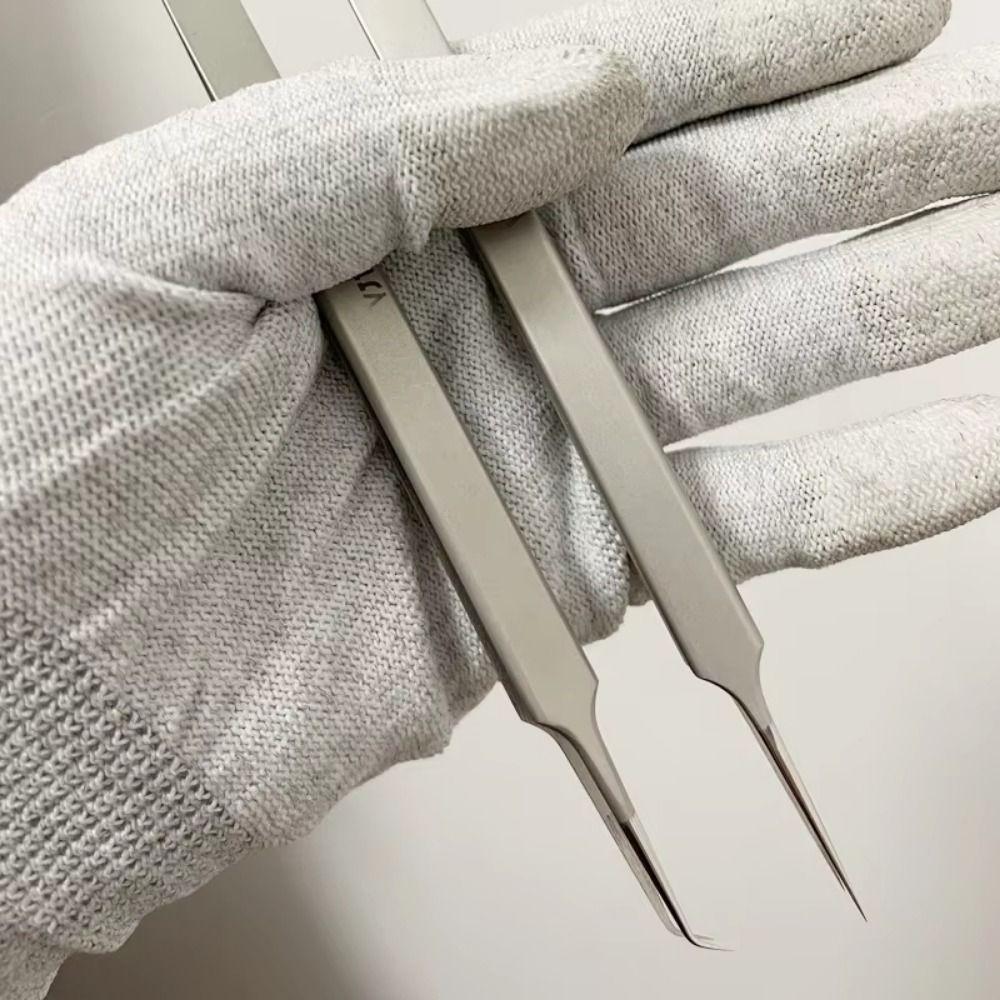 140mm Fingerprint Flying Wire Tweezers Curved/Straight Tip Precision Tweezers  Maintenance Tool