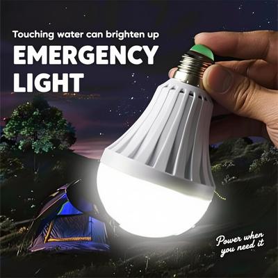 Ampoule LED E27 d'urgence 5W/7W/9W/12W/15W Rechargeable 1200mAh 6000K Batterie 220V pour Lampe de Tente de Camping Éclairage Extérieur