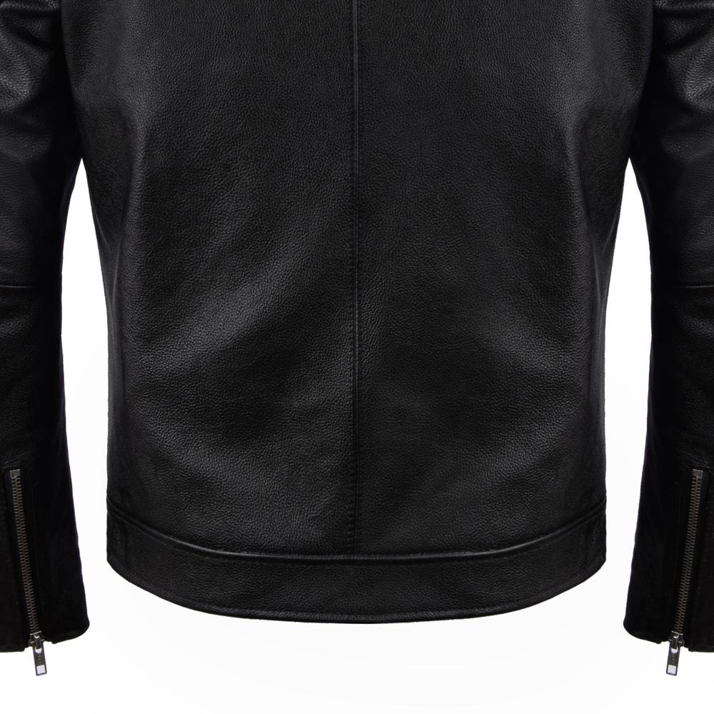 Real Cowhide Genuine Leather Jacket Men Black Motorcycle Coat Mens Biker Clothes Spring Autumn Asian Size