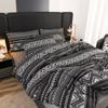 Soft Microfiber Duvet Cover Set Boho Chic Print Twin Full Queen King Size 3Pcs Black Comforter Cover