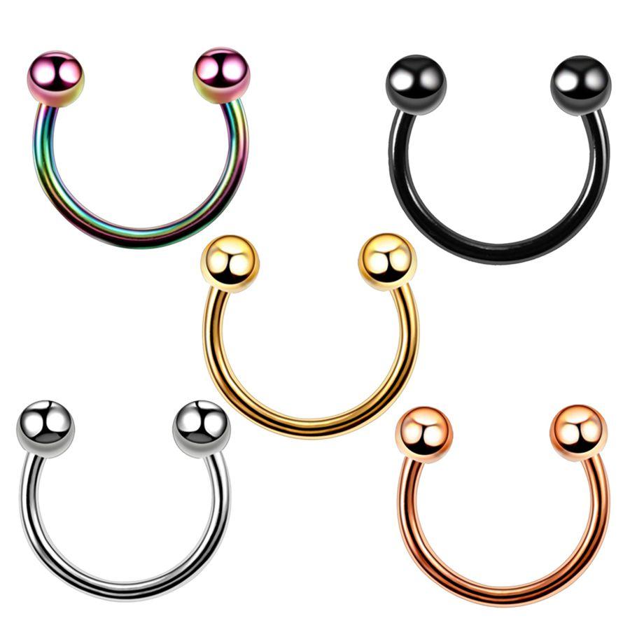 1PC G23 Titanium Nose Rings Lip Eyebrow Piercings Ear Septum Helix Cartilage Piercing Labret Nariz Septum Piercings Body Jewelry