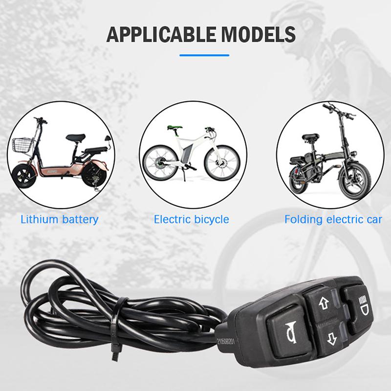 

48V/36V Electric Bike Scooter Light Switch DK336 For Motorcycle Button Turn Signal Light High-quality Accessories 48V