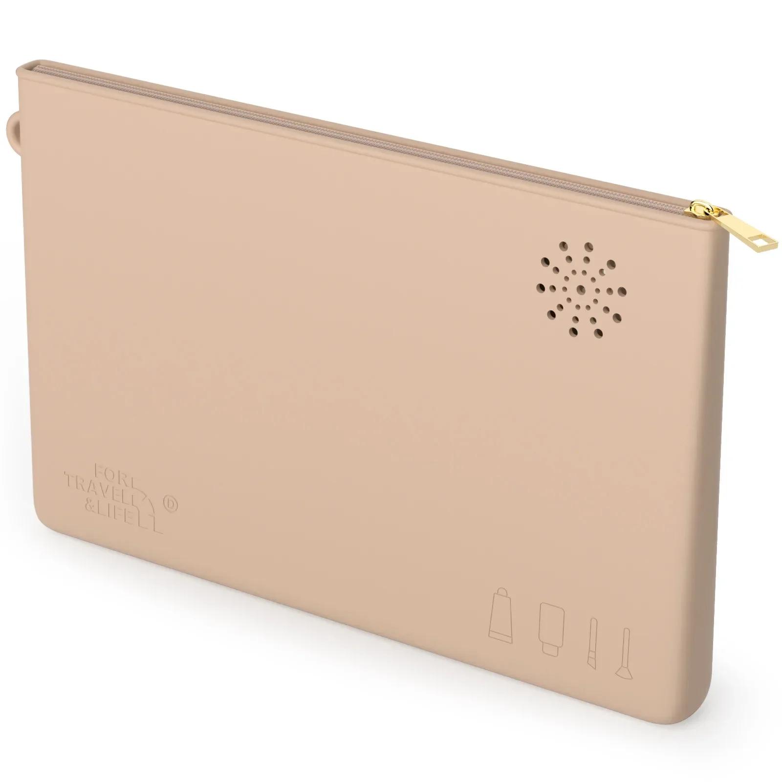 

Large capacity portable travel beauty tool organizer bag high value silicone makeup brush organizer bag