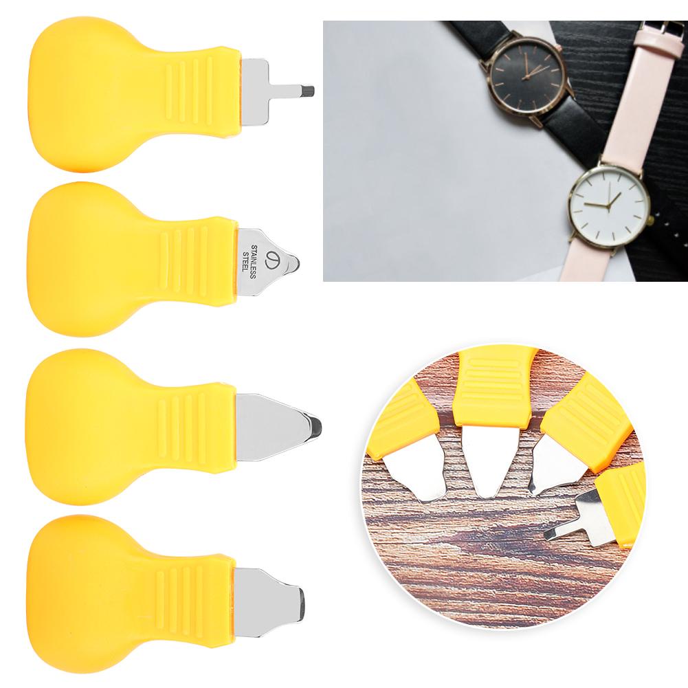 4pcs Stainless Steel Watch Pry Watch Case Remover Watch Repair Tool Accessory