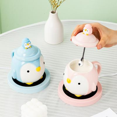 Big Belly Penguin Thermostatic Ceramic Cup Cute Cartoon Ins Coffee Cup Office Cup Cute Water Cup