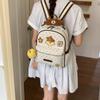 Schoolbag Korean polka dot cartoon little yellow chicken backpack plush bear portable backpack junior high school college student casual schoolbag