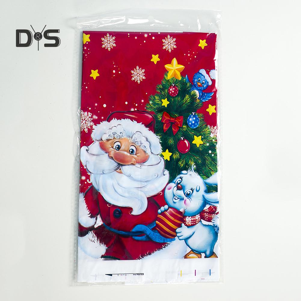 Mantel de mesa de Papá Noel, cojín, tapete de PVC, impermeable, decoración de fiesta