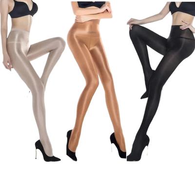 70D Pantyhose Women Control Ds Shimmery Stretch Thickness Footed Silk Stockings Tights Dancer Nightclub Oil Shiny Leggings Socks