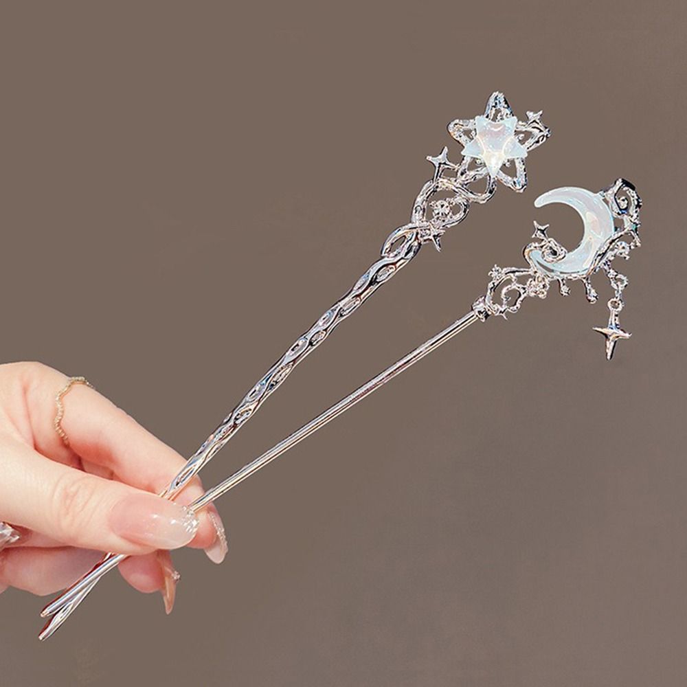 Chinese Hairpins Ancient Style Hair Sticks Fashion Moonlight Stone Star Hairpin Girls Jewelry